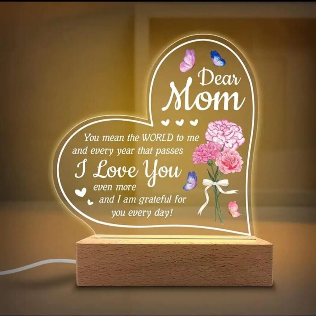 Perfect Gift For Mom On Mother’s Day And Birthday, Night Light, Decorations