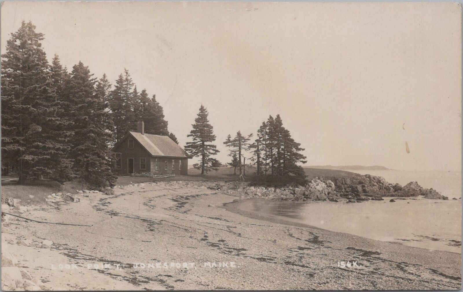 RPPC Postcard Look Point Jonesport Maine ME 