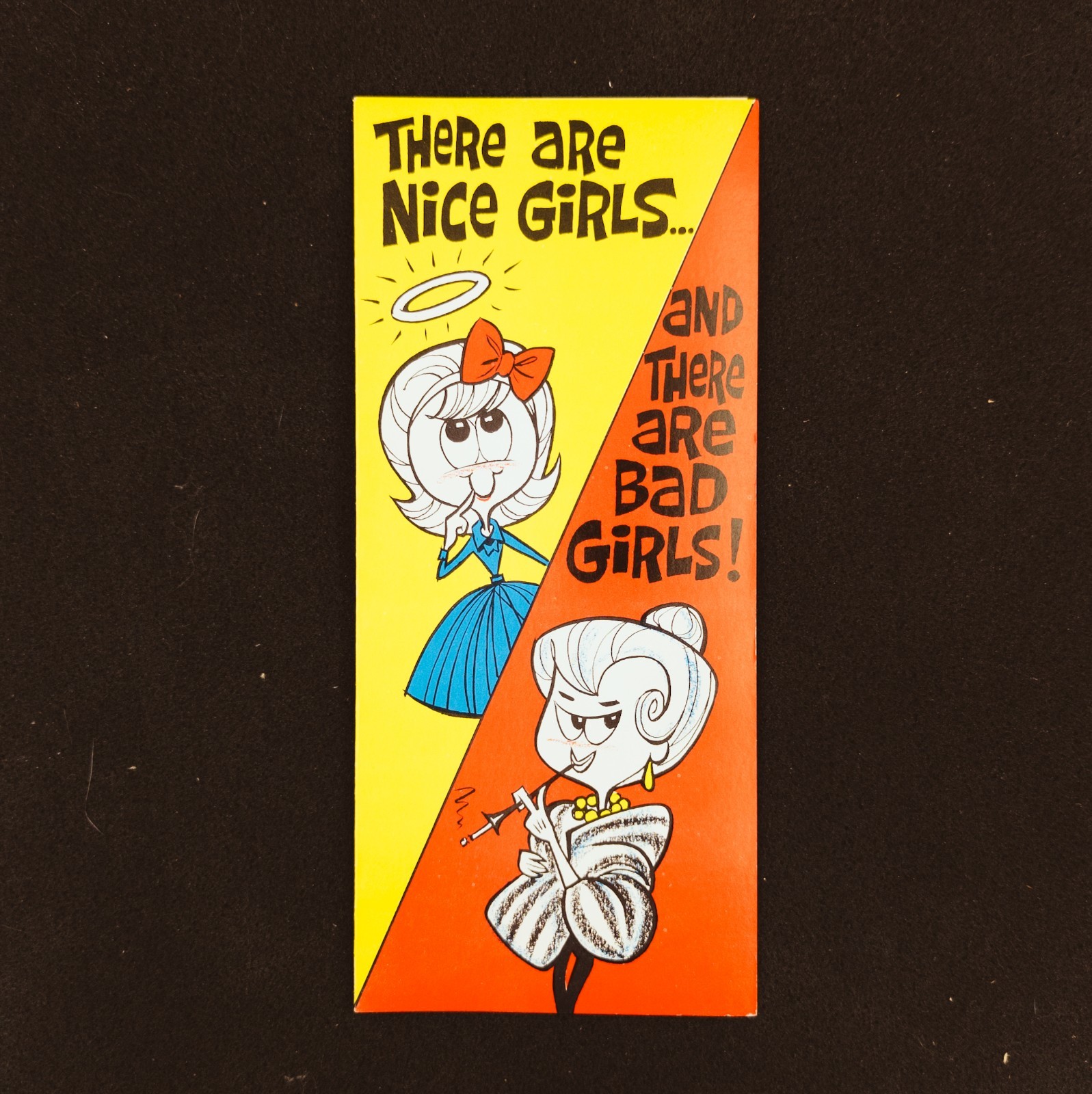 Funny Girls Vintage Envelope Size Birthday Card 9-1/4\