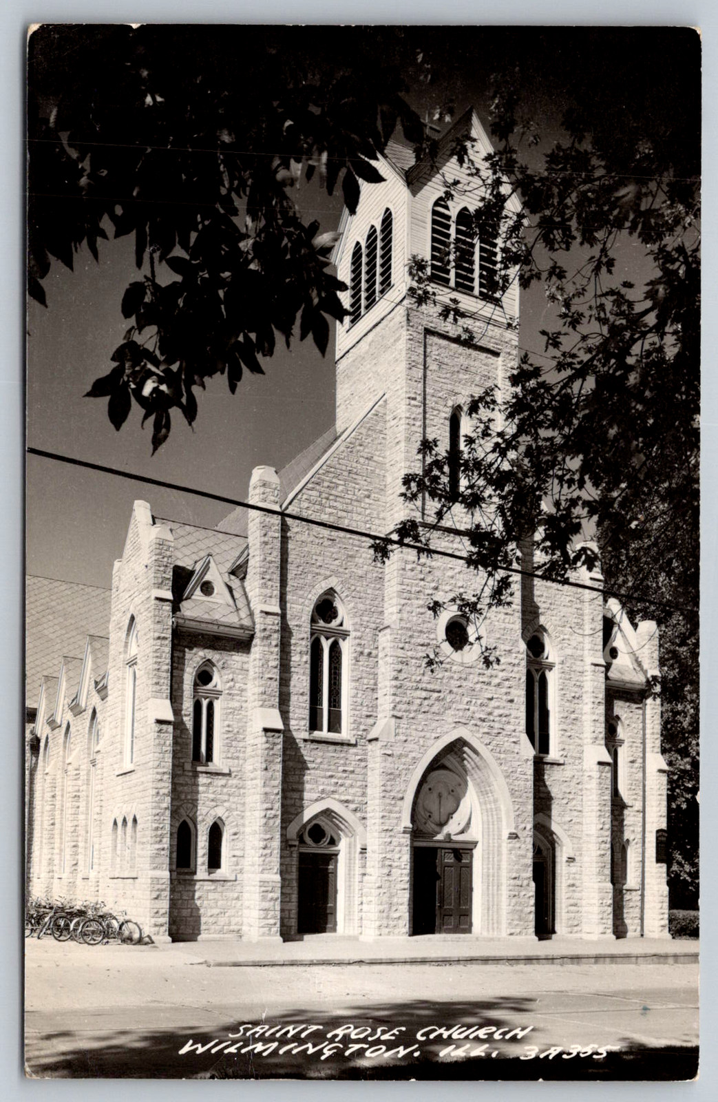 RPPC c1940s Saint Rose Church Wilmington Illinois IL Postcard