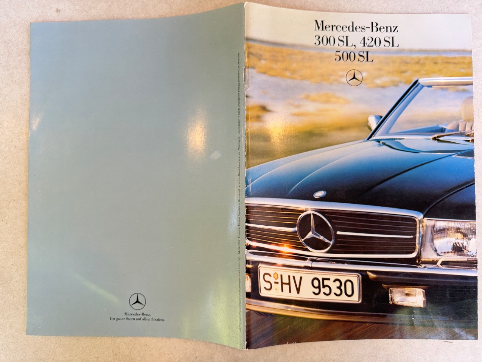 1980\'s Original Mercedes Benz R107 450SL 500SL 350SL Car Sale Brochure Catalog