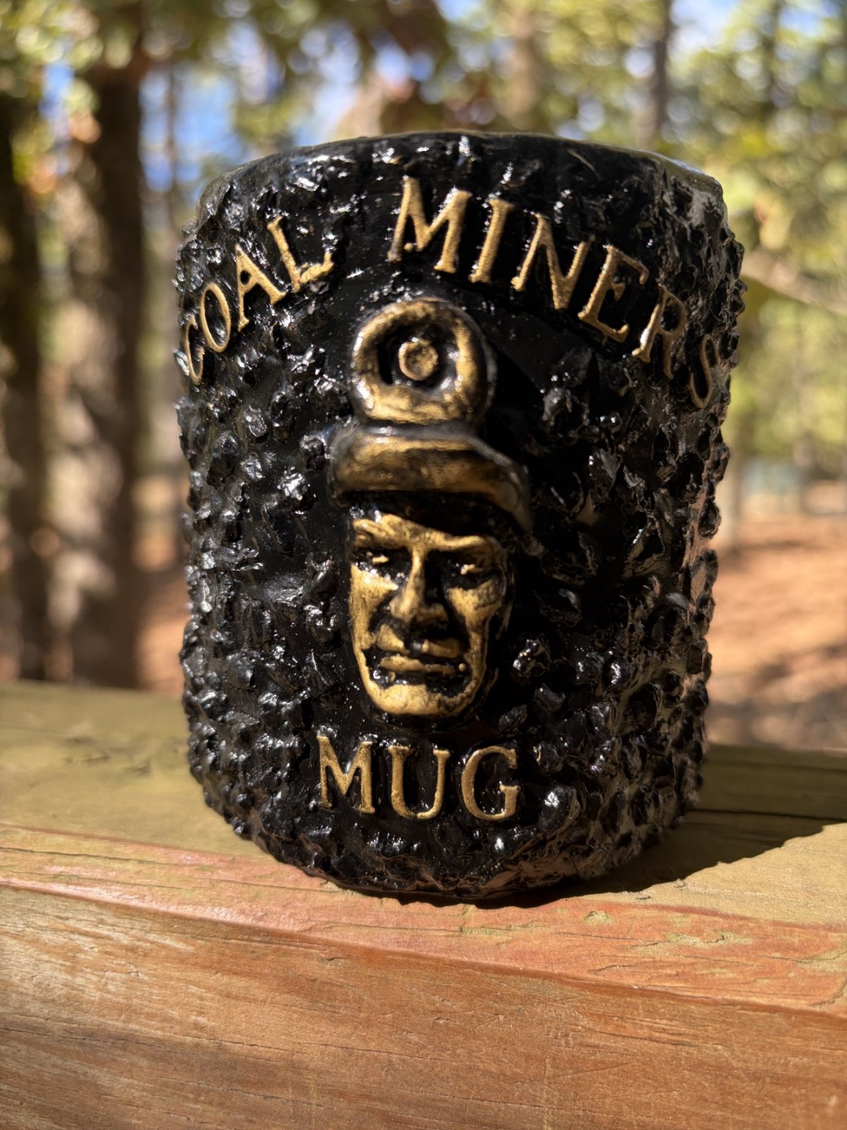 Vintage Coal Miner Mug Hand-Crafted From Coal Miner Face Petro Souvenir