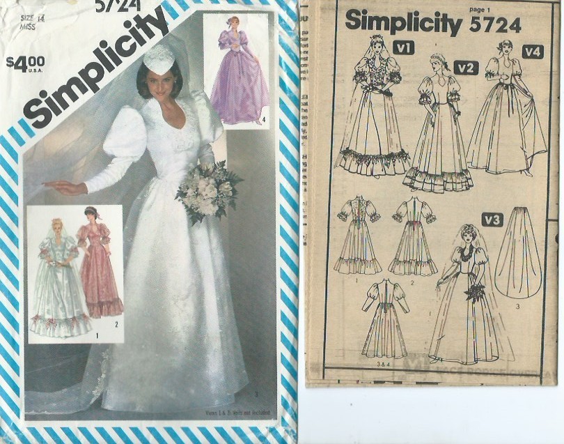 S 5724 sewing pattern ELEGANT Wedding DRESS Bridal GOWN, TRAIN sew size 14 UNCUT S 5724 sewing pattern ELEGANT Wedding DRESS Bridal GOWN, TRAIN sew size 14 UNCUT