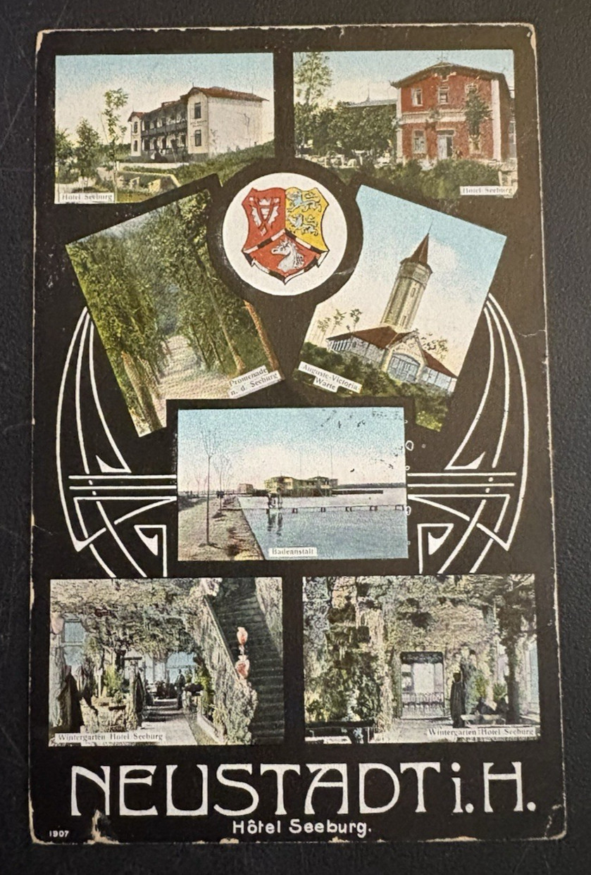 vtg postcard Neustadt i.H. Hotel Seeburg