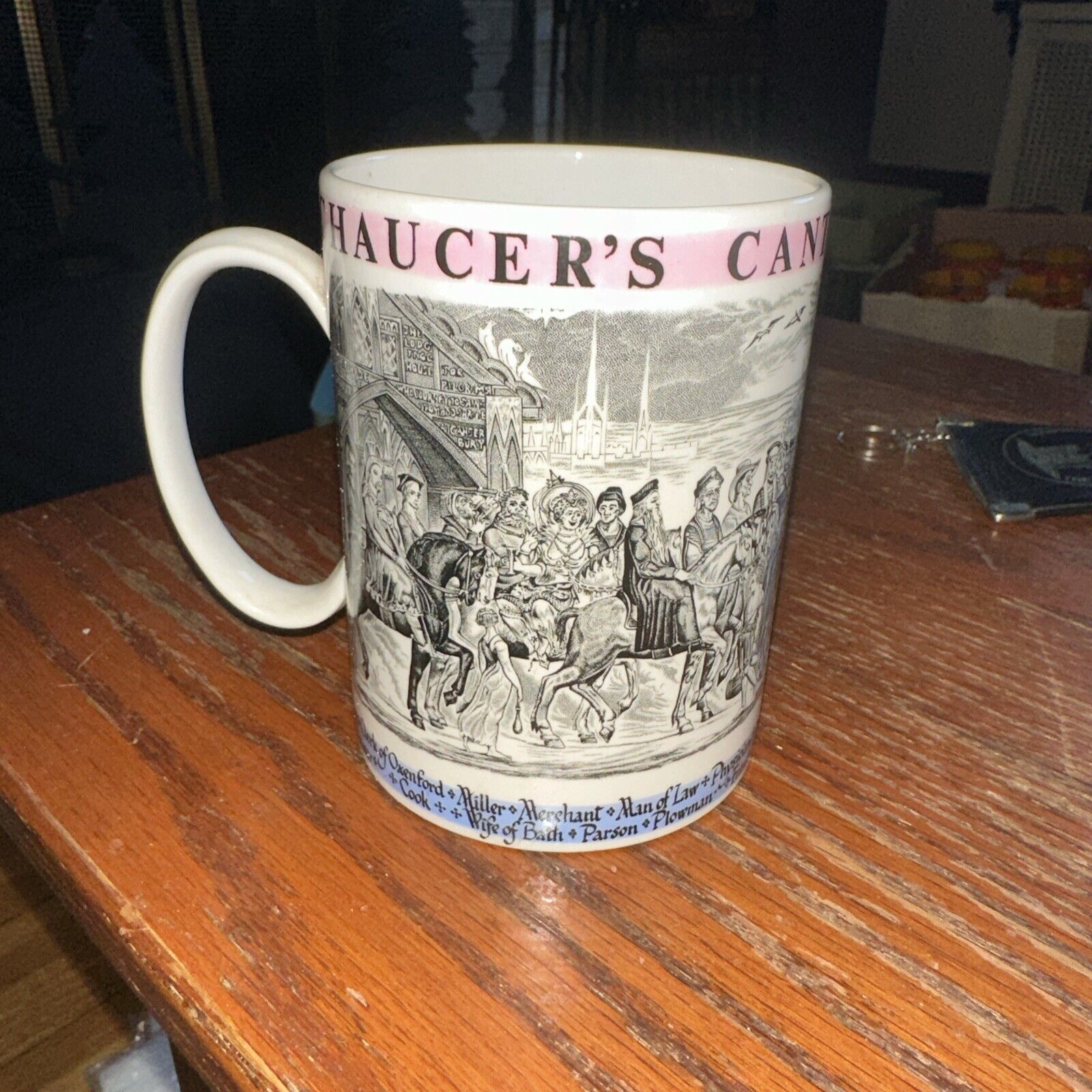 Vintage Wedgwood Geoffrey Chaucer\'s Canterbury Pilgrims Large Mug 4 3/4\