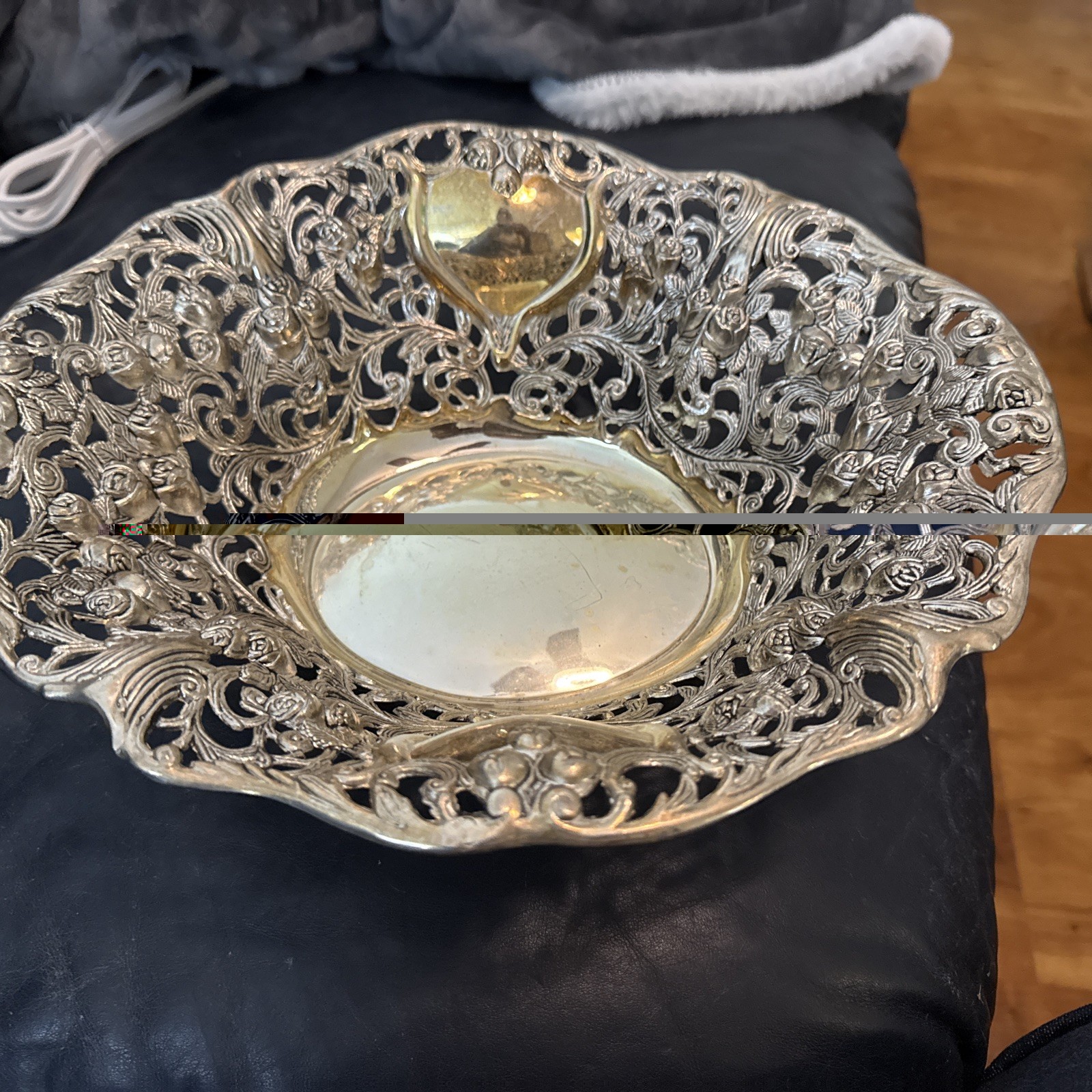 Vintage Godinger rose bowl  12 x 10.5 x 3.5 inches