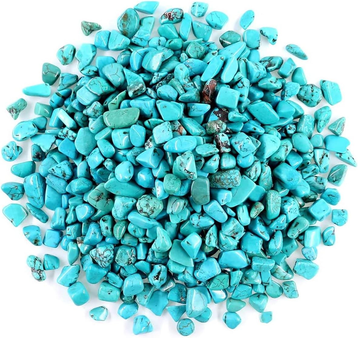 Decorative Quartz Pebbles Irregular Shaped Turquoise Stones Small Tumbled Chip