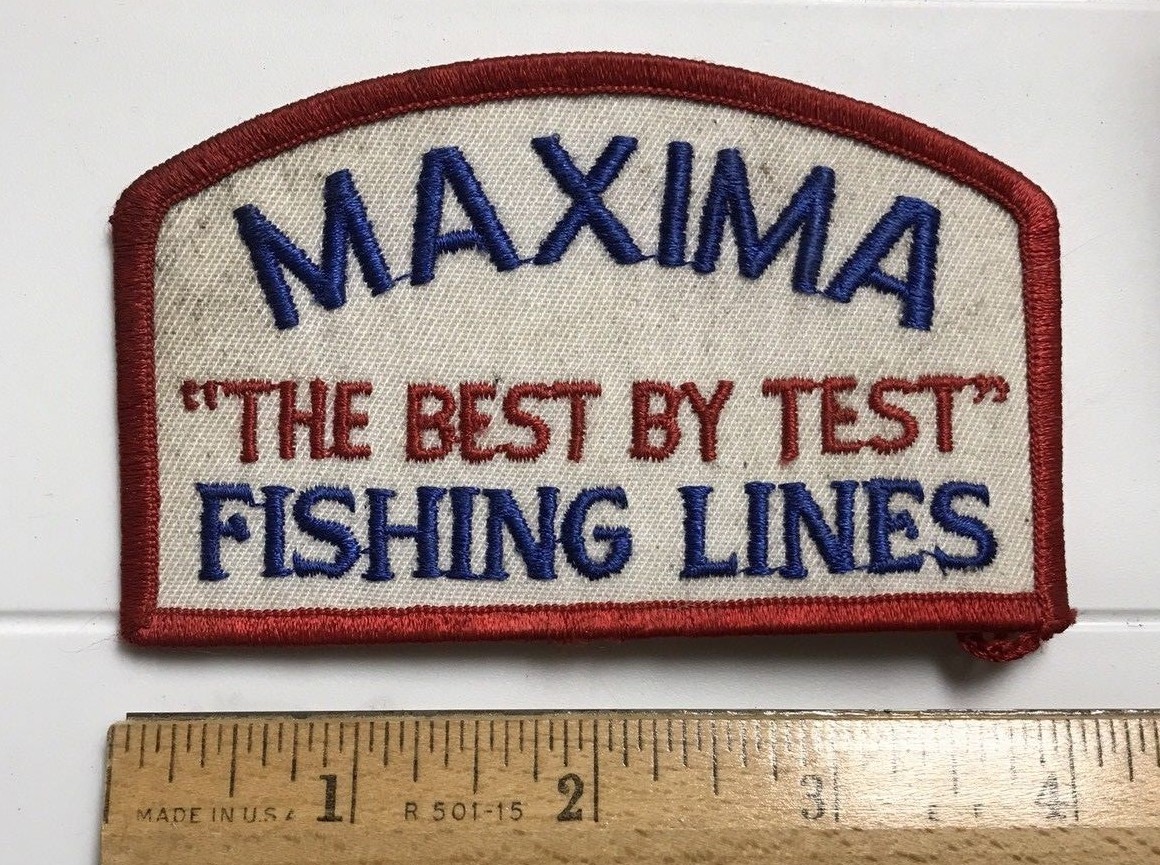 Maxima Fishing Lines The Best by Test Red White Blue Embroidered Patch