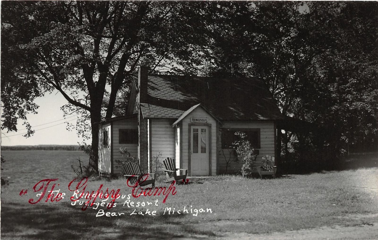 J10/ Bear Lake Michigan RPPC Postcard c1950s Juergens Resort 67