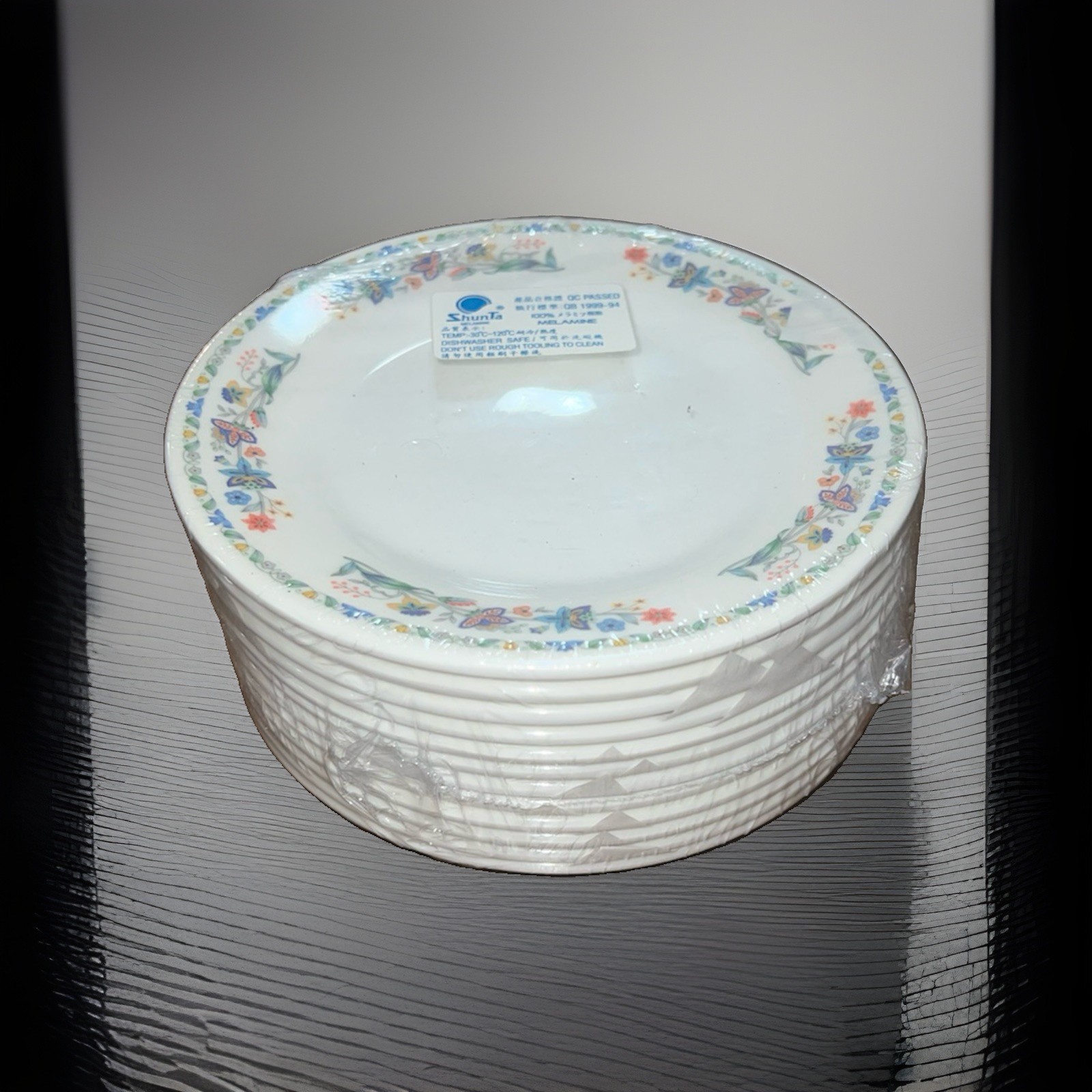 VTG 12 piece Set ShunTa MELAMINE WARE Plastic Sealed Cake 6\