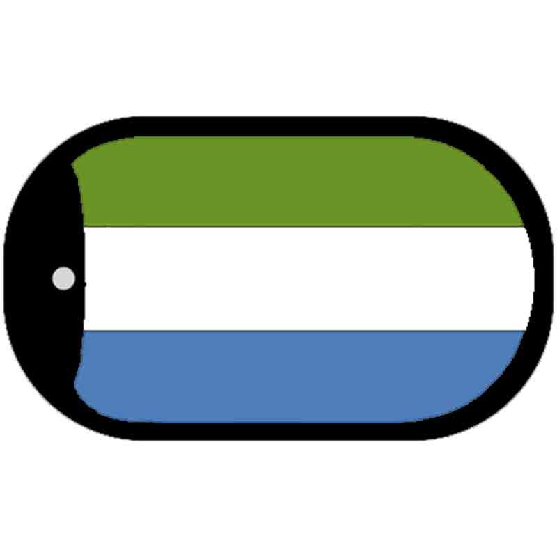 Sierra Leone Flag Metal Novelty Dog Tag Necklace 2\