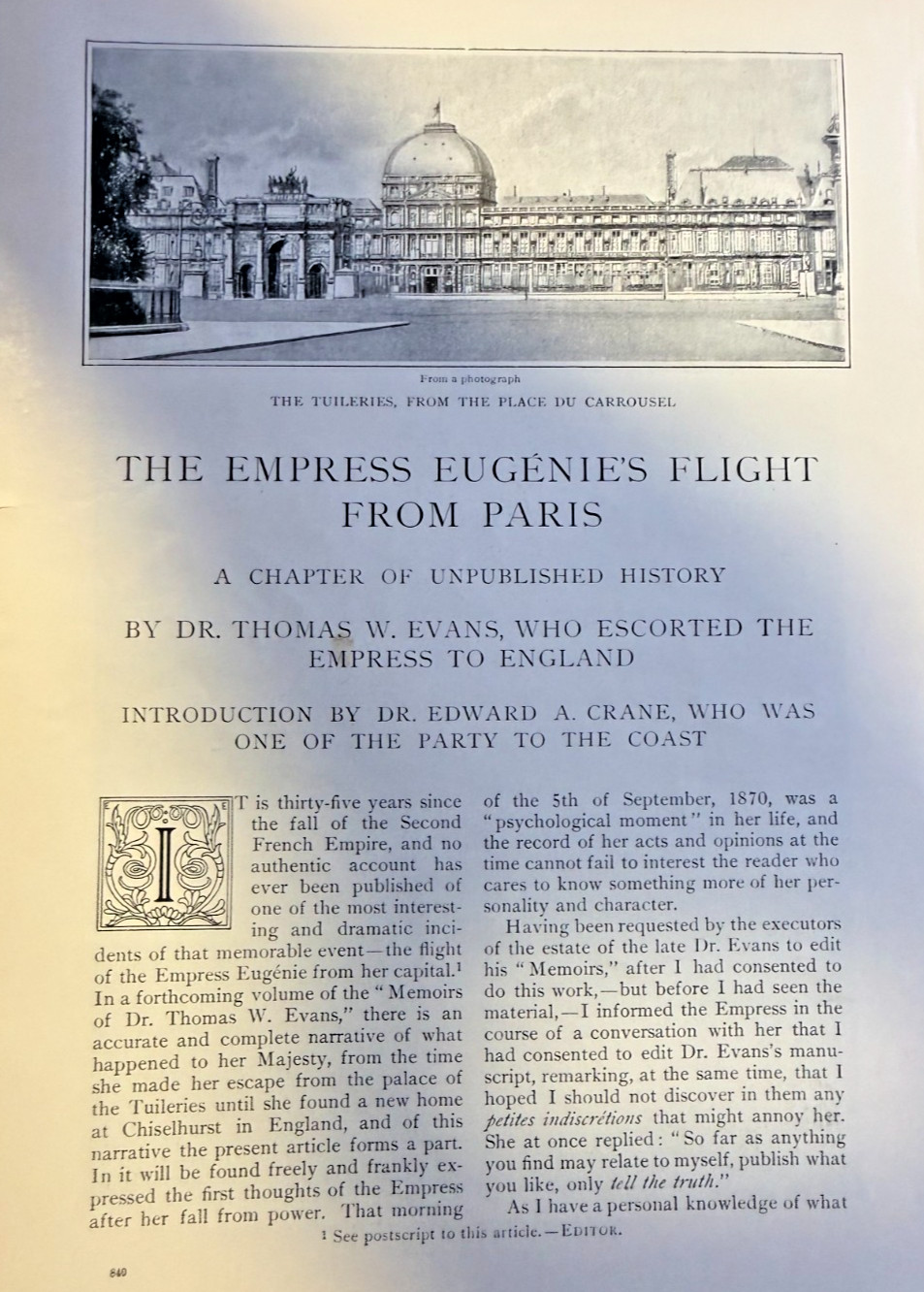 1905 Empress Eugenie Flight From Paris Second French Empire illustrated