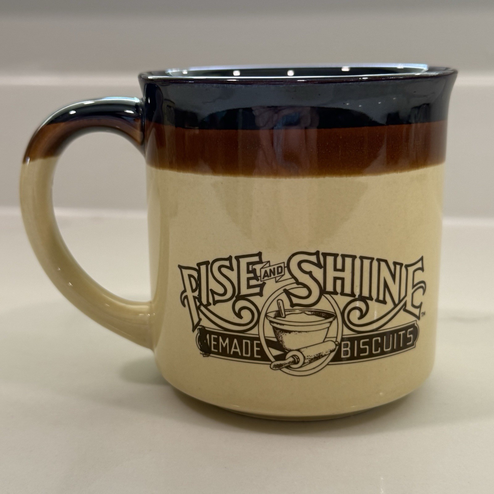 RARE Misprint Vintage 1986 Hardees Rise & Shine Coffee Mug Error Factory Defect
