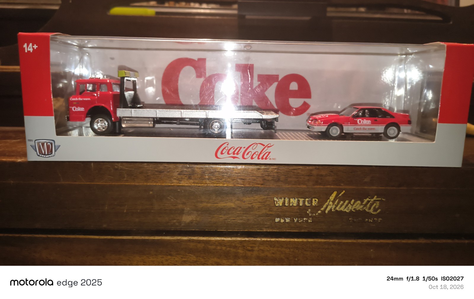 Coca-Cola Catch the Wave. Coke Diecast Truck & Car Set Red/Silver/Black