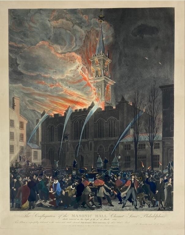 Conflagration Of Masonic Hall 1819 Conflagration Of Masonic Hall 1819