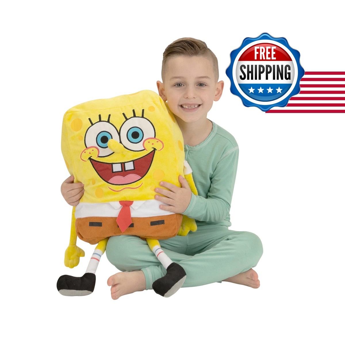 Spongebob Kids Bedding Plush Cuddle Pillow Buddy One Size - Franco