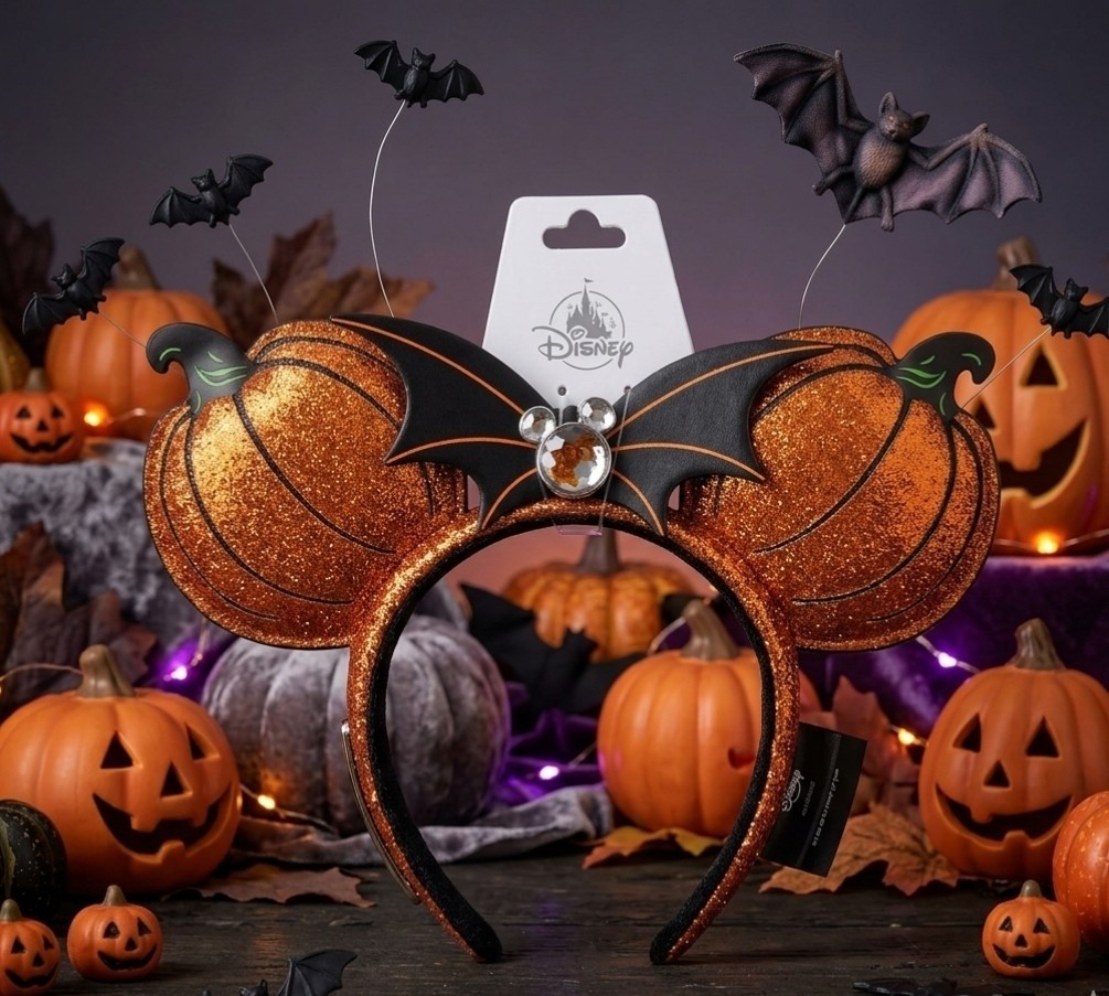 NWT 2026 Disney DVC Halloween Shimmer Pumpkin Vacation Club Minnie Ears Headband NWT 2026 Disney DVC Halloween Shimmer Pumpkin Vacation Club Minnie Ears Headband