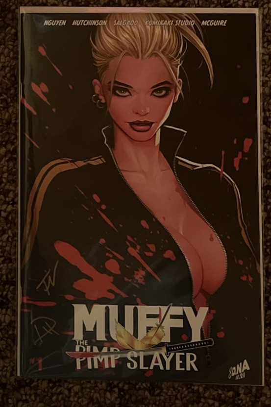Muffy the pimp slayer #1 Nakayama variant Signed By Hutchinson & Nguyen W/ COA