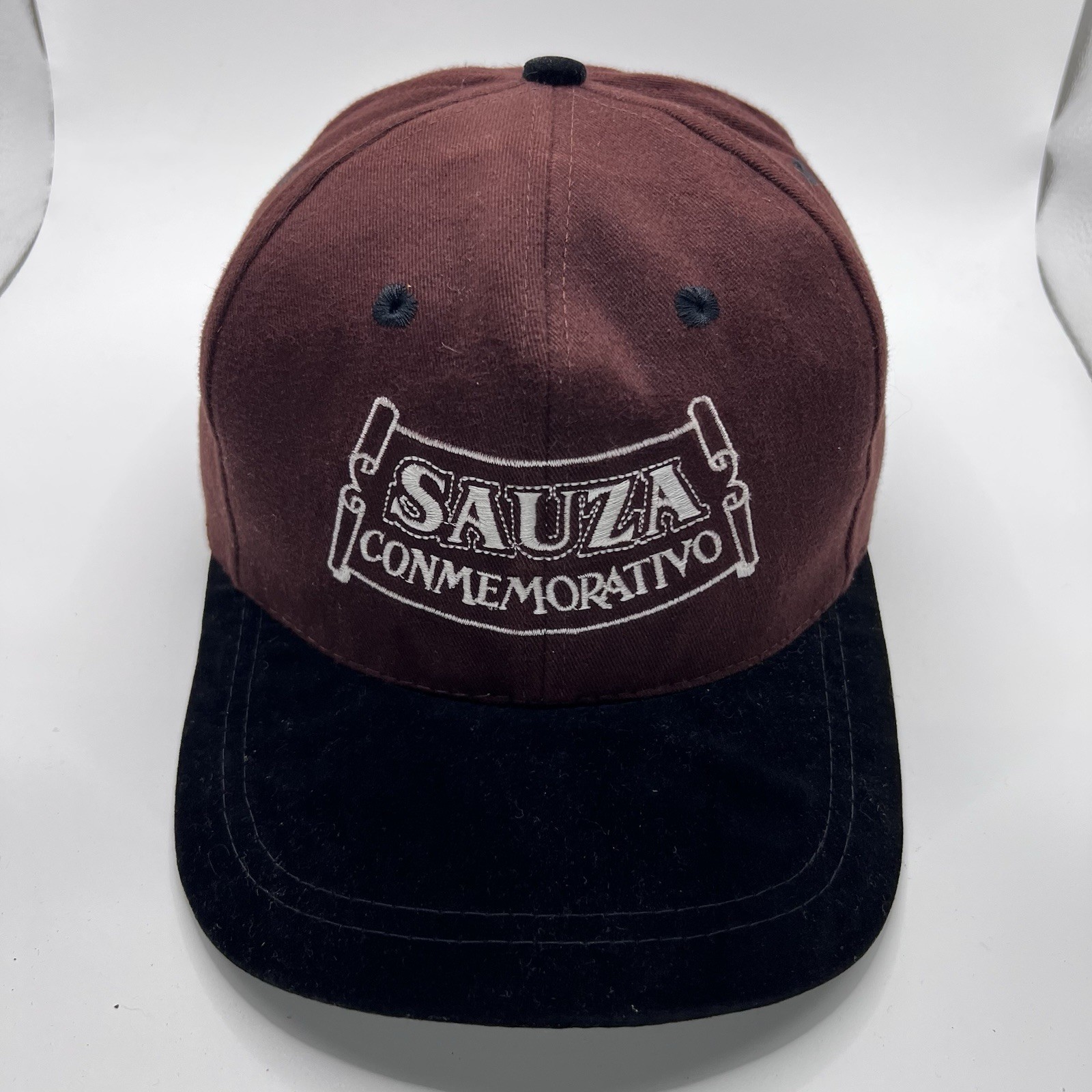 Vintage Sauza Conmemorativo Brown Snapback Hat Cap Smooth Oak Aged Tequila Suede Vintage Sauza Conmemorativo Brown Snapback Hat Cap Smooth Oak Aged Tequila Suede