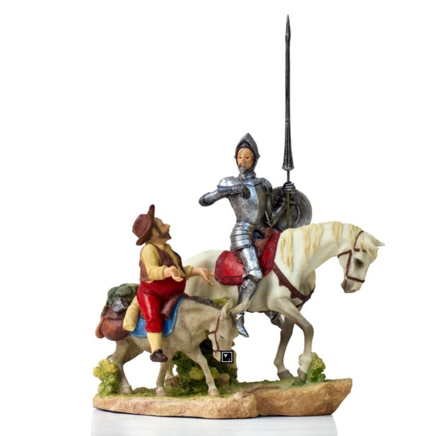 Man of La Mancha Don Quixote and Sanca Panza Statue Figurine