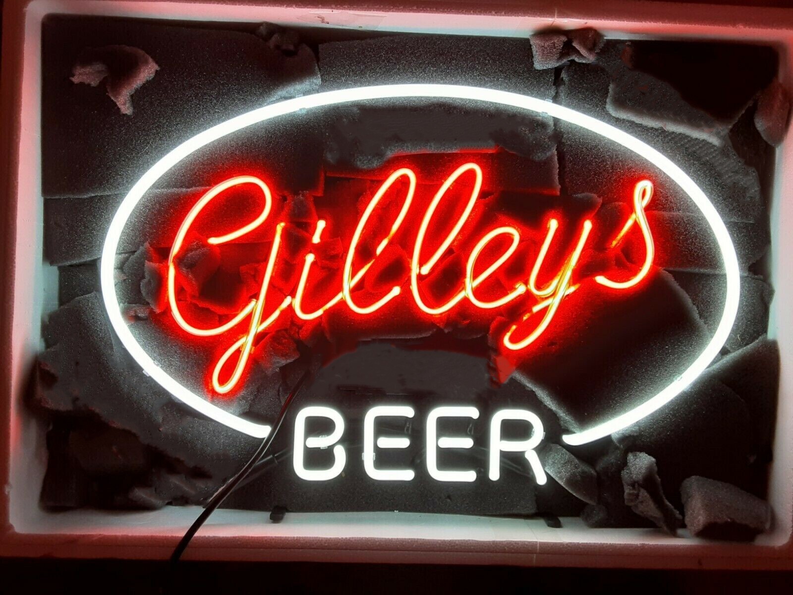 Gilley's Beer Oval Logo Neon Sign 17