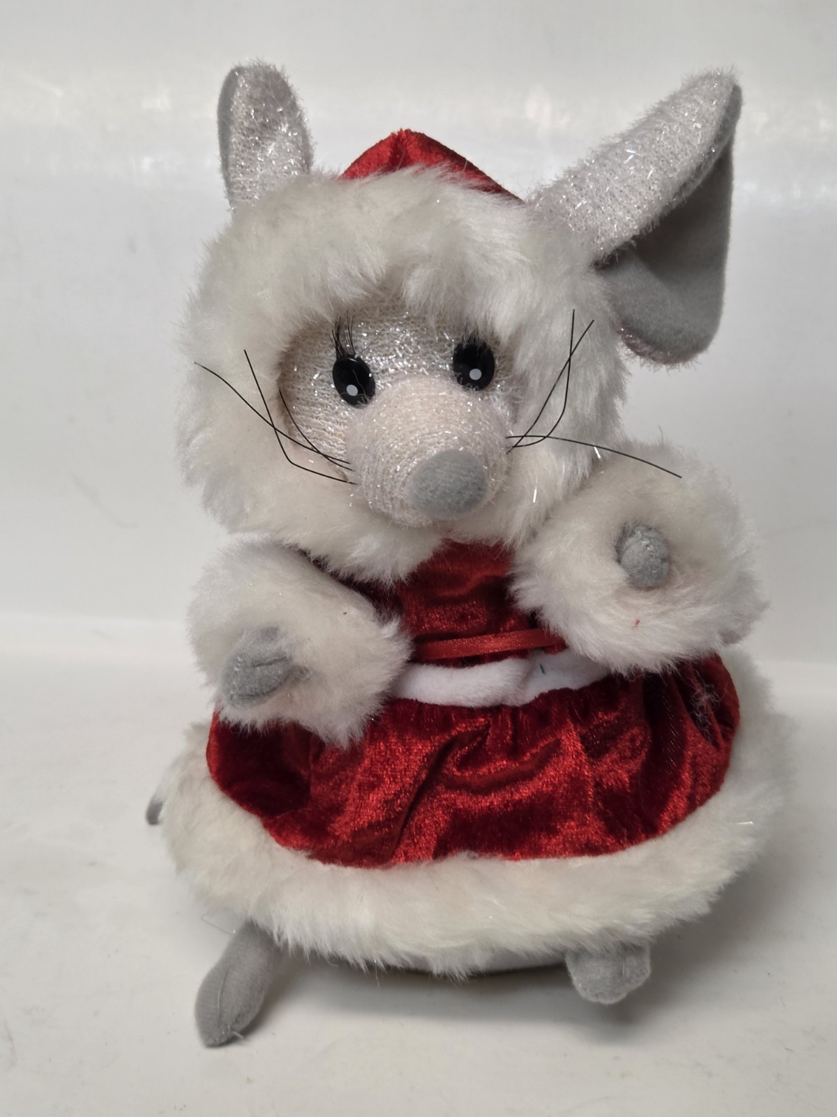 VTG GEMMY Animated Singing Mouse Mrs Claus Holiday Wish You a Merry Christmas