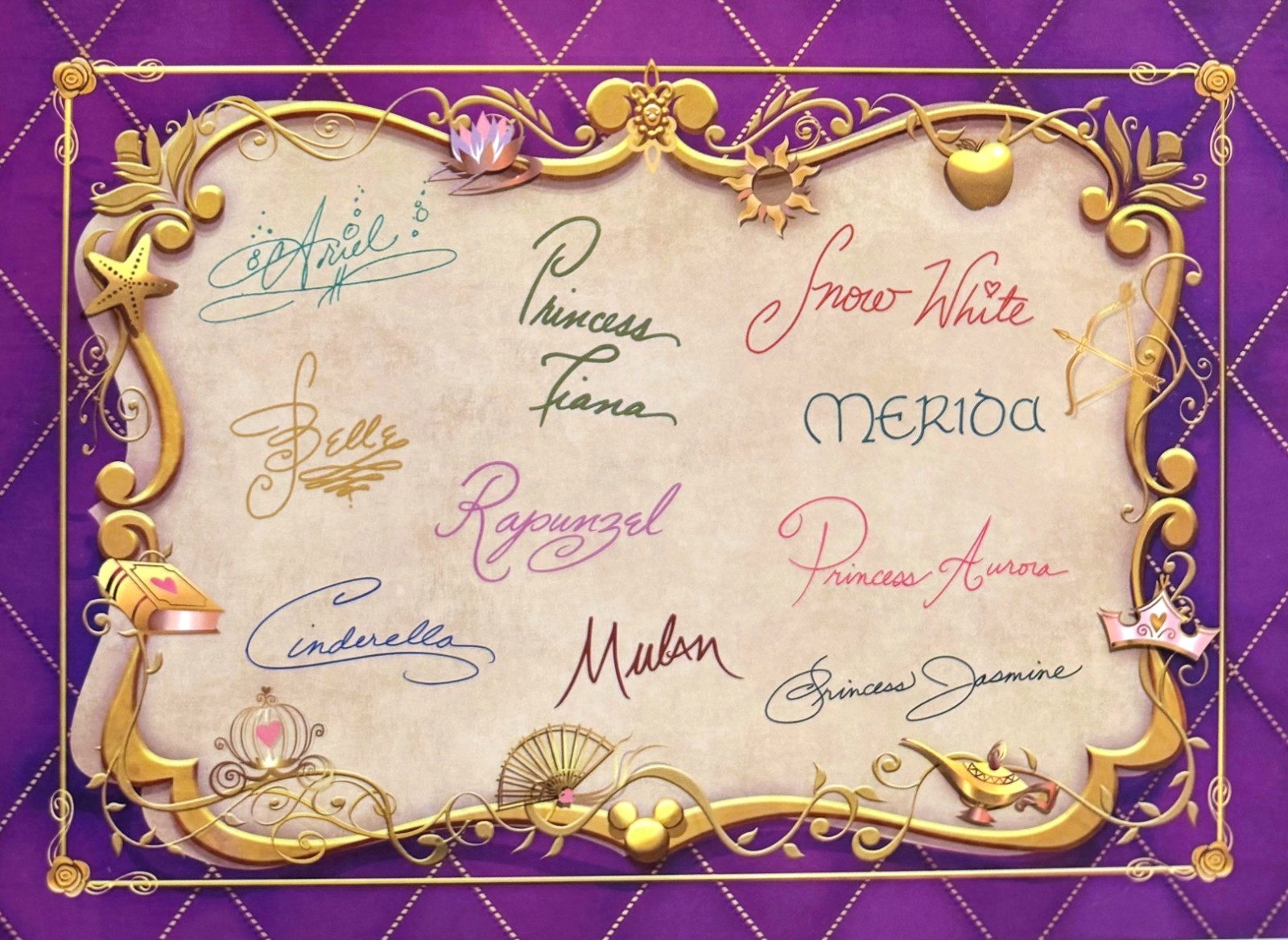 Akershus Royal Banquet Hall Princess Autograph Card Disney World EPCOT Merida 10