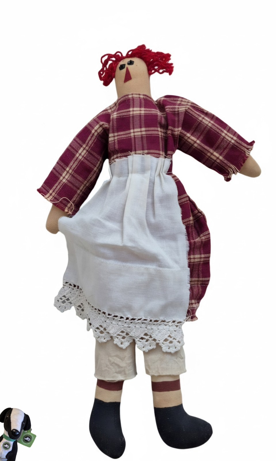 Vintage Style Raggedy Ann Rag Doll Folk Art Primitive Americana Spooky Halloween