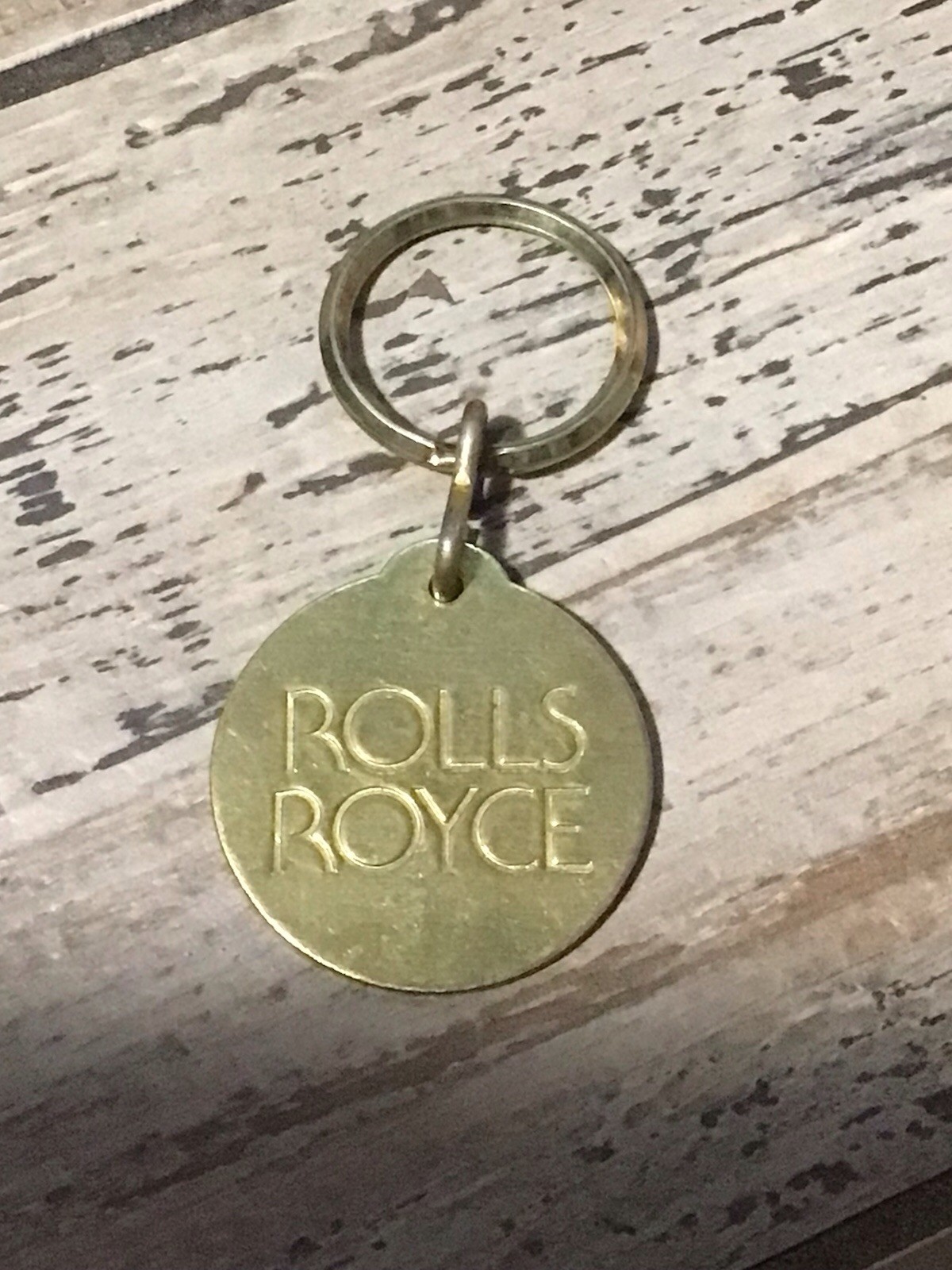 Rolls Royce Vintage Keychain Fob Red Metal