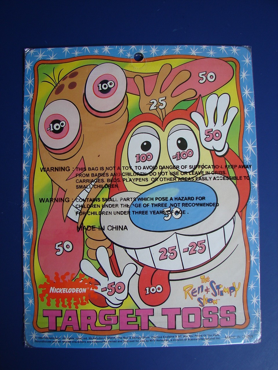 Vintage UNUSED 1994 Nickelodeon Ren Stimpy Snick Clarissa Magnetic Target Game