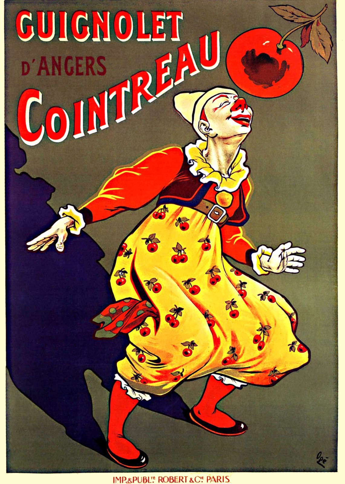 🍒 Guignolet Cointreau Vintage Ad Poster 1930s - Oge - 24x36”