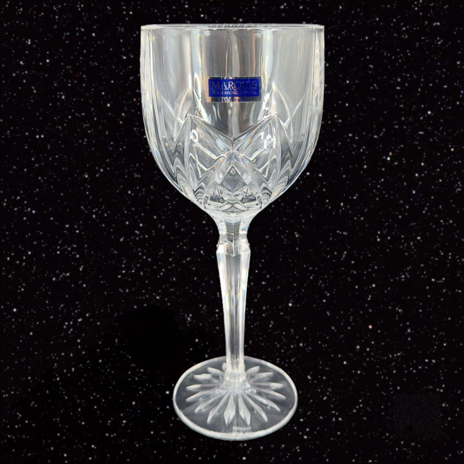 Waterford Crystal Marquis Brookside? Wine Goblet Glass Water W Sticker Germany
