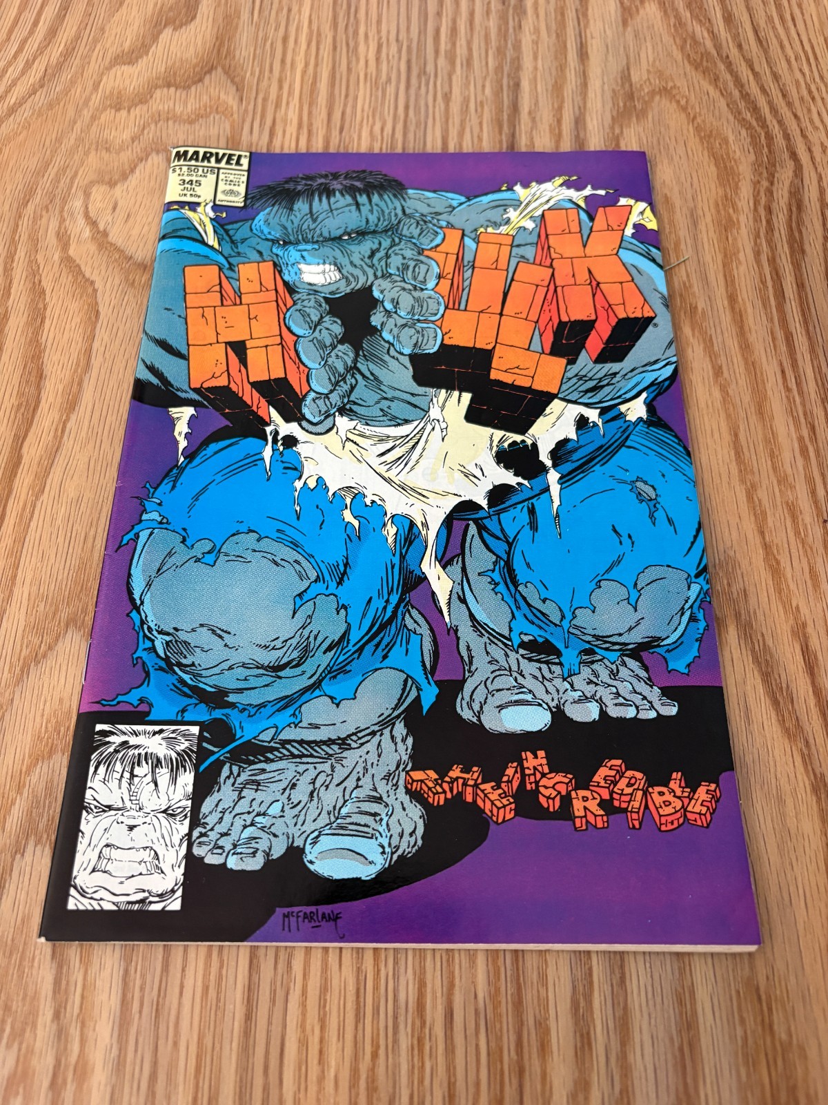 Incredible Hulk  345  VF/NM  9.0  High Grade  Leader  Grey Hulk  Rick Jones