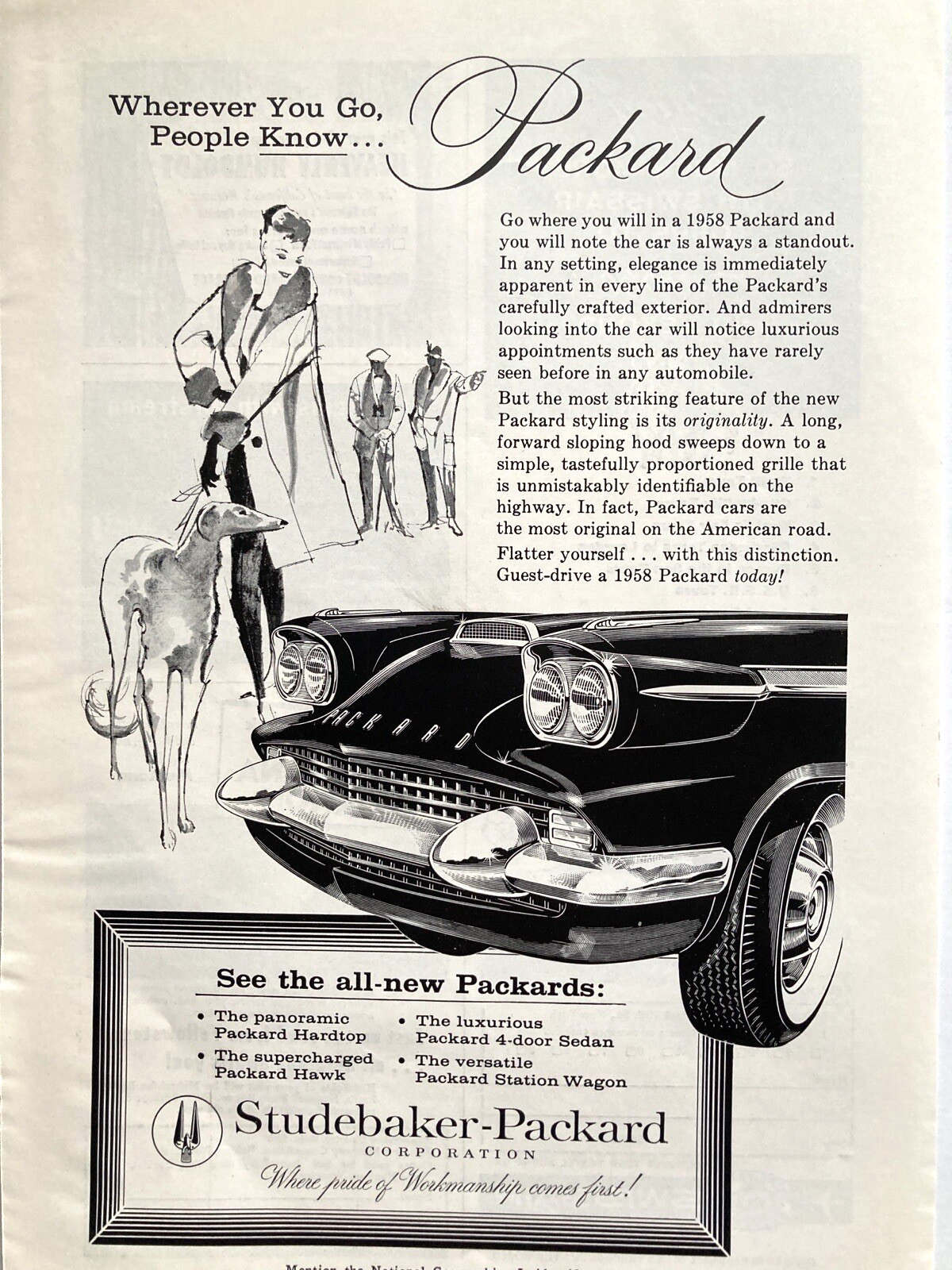 1958 Packard Print Ad Wherever You Go People Know 1958 Packard Print Ad Wherever You Go People Know