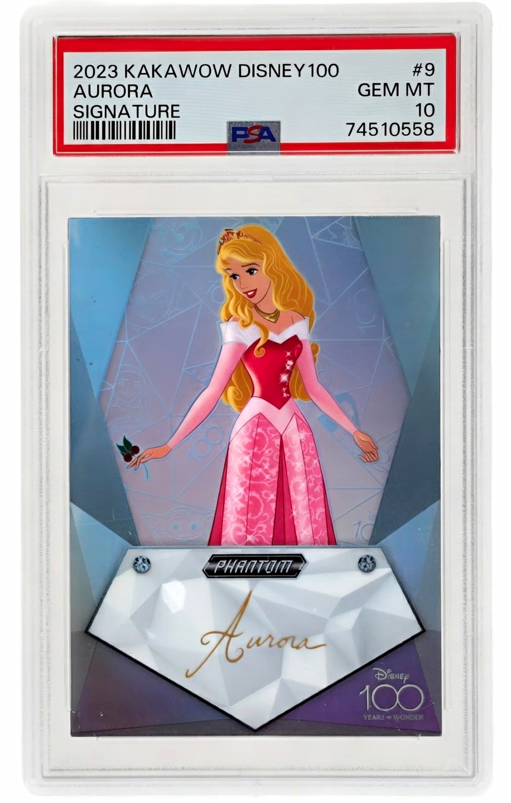 2023 Kakawow Phantom Disney 100 Aurora Signature Sleeping Beauty /100 #9 PSA 10