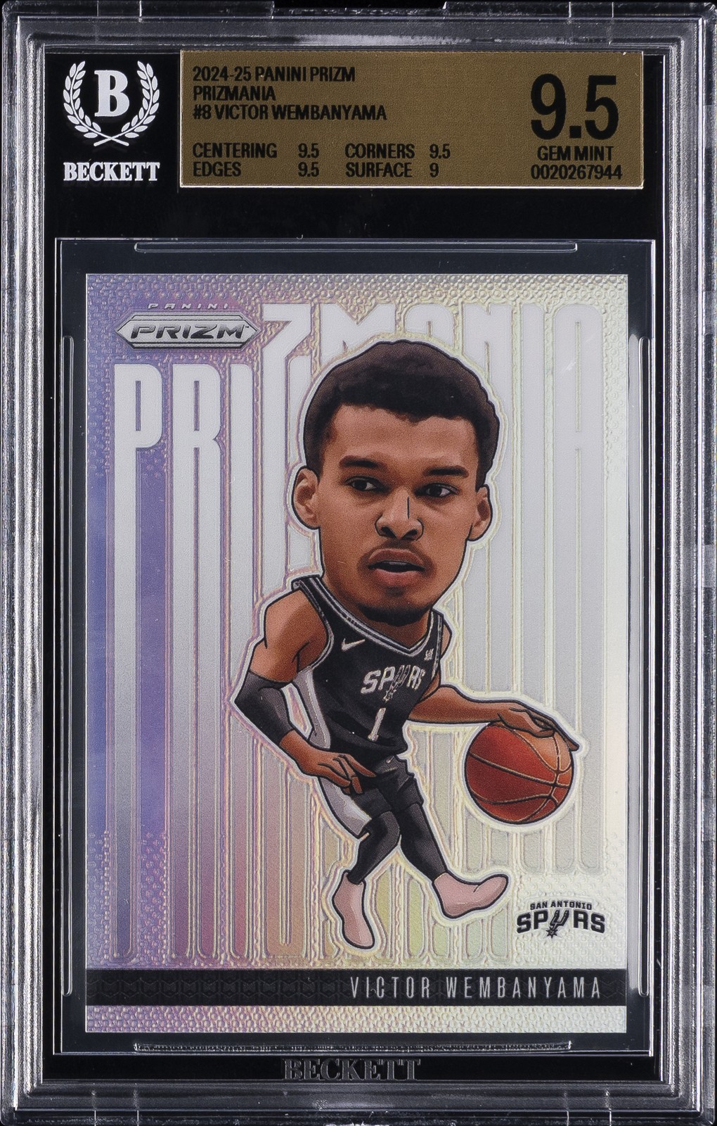 2024-25 PANINI PRIZM PRIZMANIA #8 VICTOR WEMBANYAMA BGS 9.5