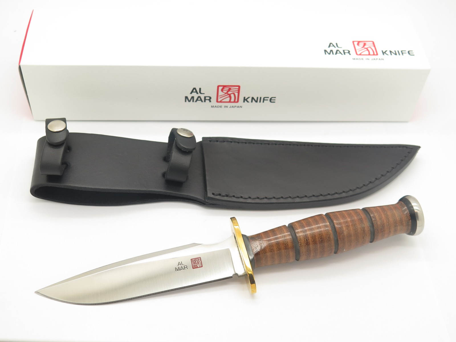 Vintage Al Mar Grunt I 4020 Seki Japan Fixed Blade Combat Fighter Knife Vintage Al Mar Grunt I 4020 Seki Japan Fixed Blade Combat Fighter Knife
