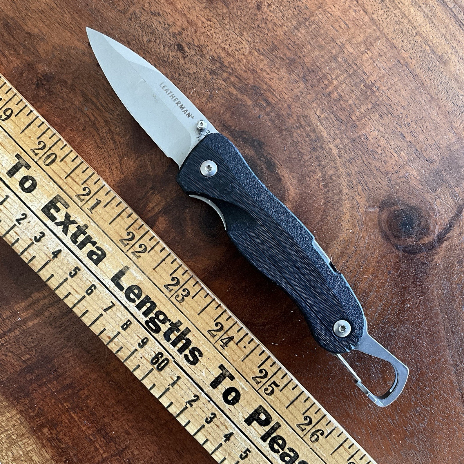 Leatherman Carabiner Crater C33 folding clip Pocket Knife Black Retired