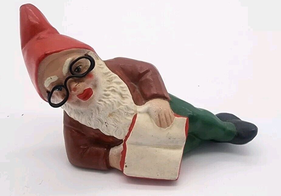 Antique Gnome with Glasses Spalu Spang West Germany