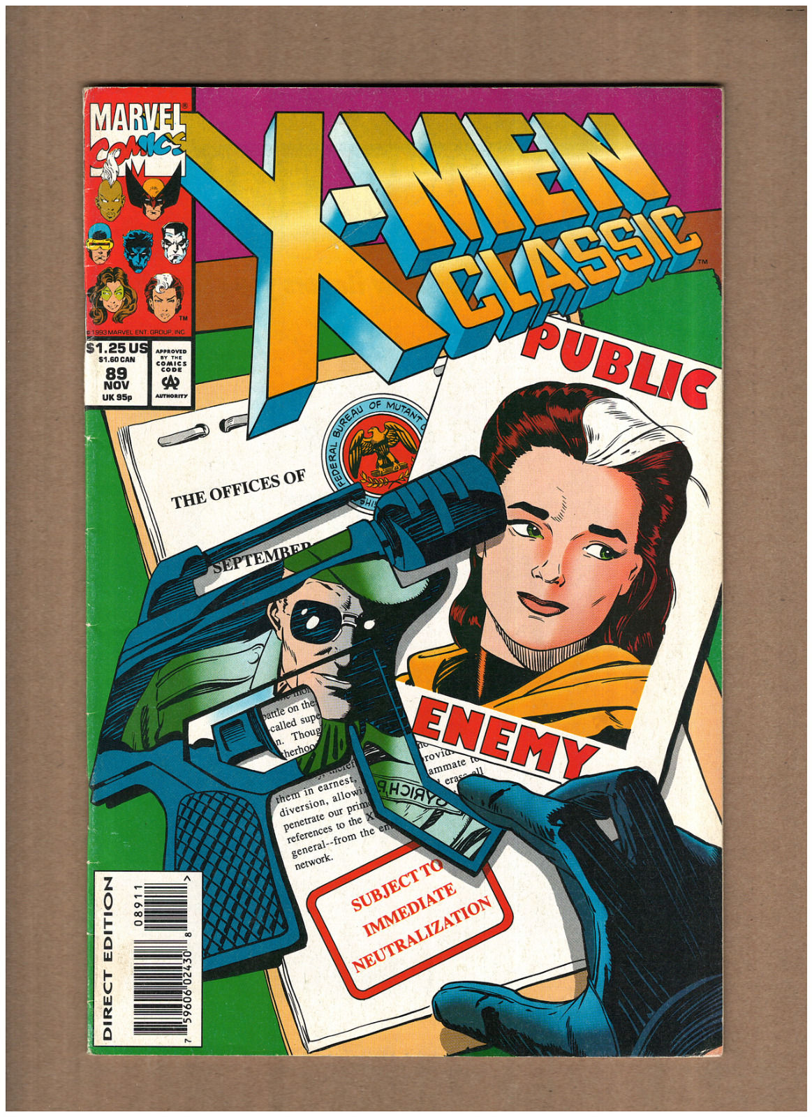 X-Men Classic #89 Marvel Comics 1993 Chris Claremont ROGUE VG/FN 5.0