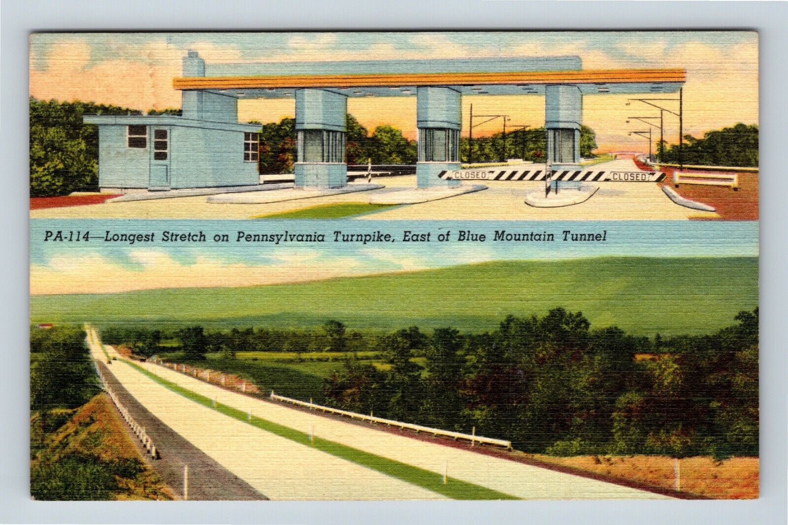 East Blue Mountain Tunnel, Turnpike, Pennsylvania Vintage Postcard