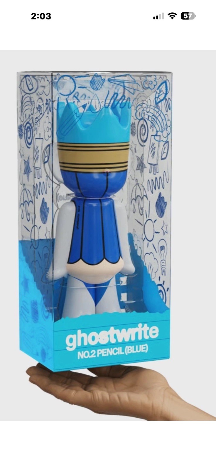 Ghostwrite No.2 Blue Pencil Edition 400% Only 100 Factory Sealed Collectible 