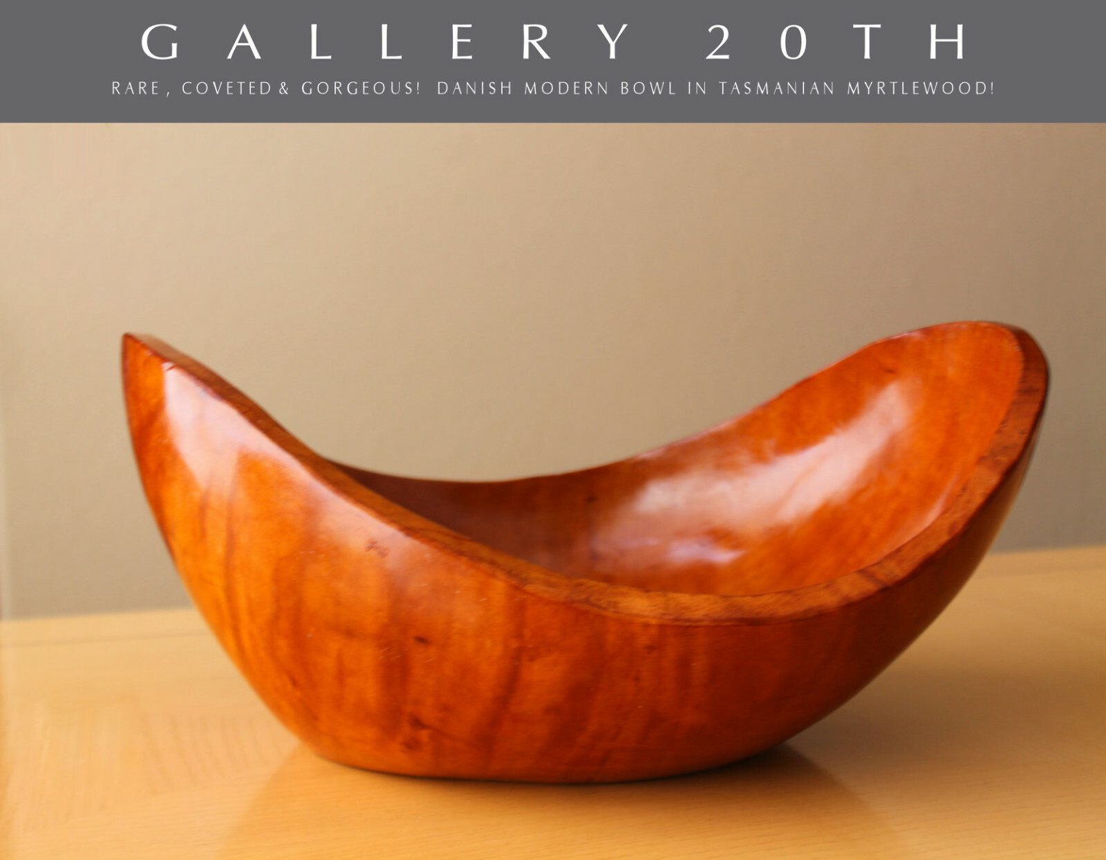 RARE & GORGEOUS HUGE DANISH MODERN BOWL UNDULATING RIM FINN JUHL 50\'s