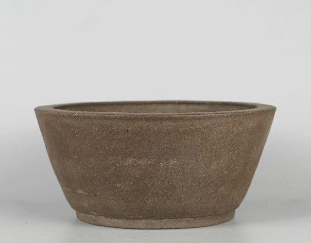 Japanese TOKONAME bonsai pot JUODO SHOSEN-YAKI sign DEIMONO Round φ8.4\