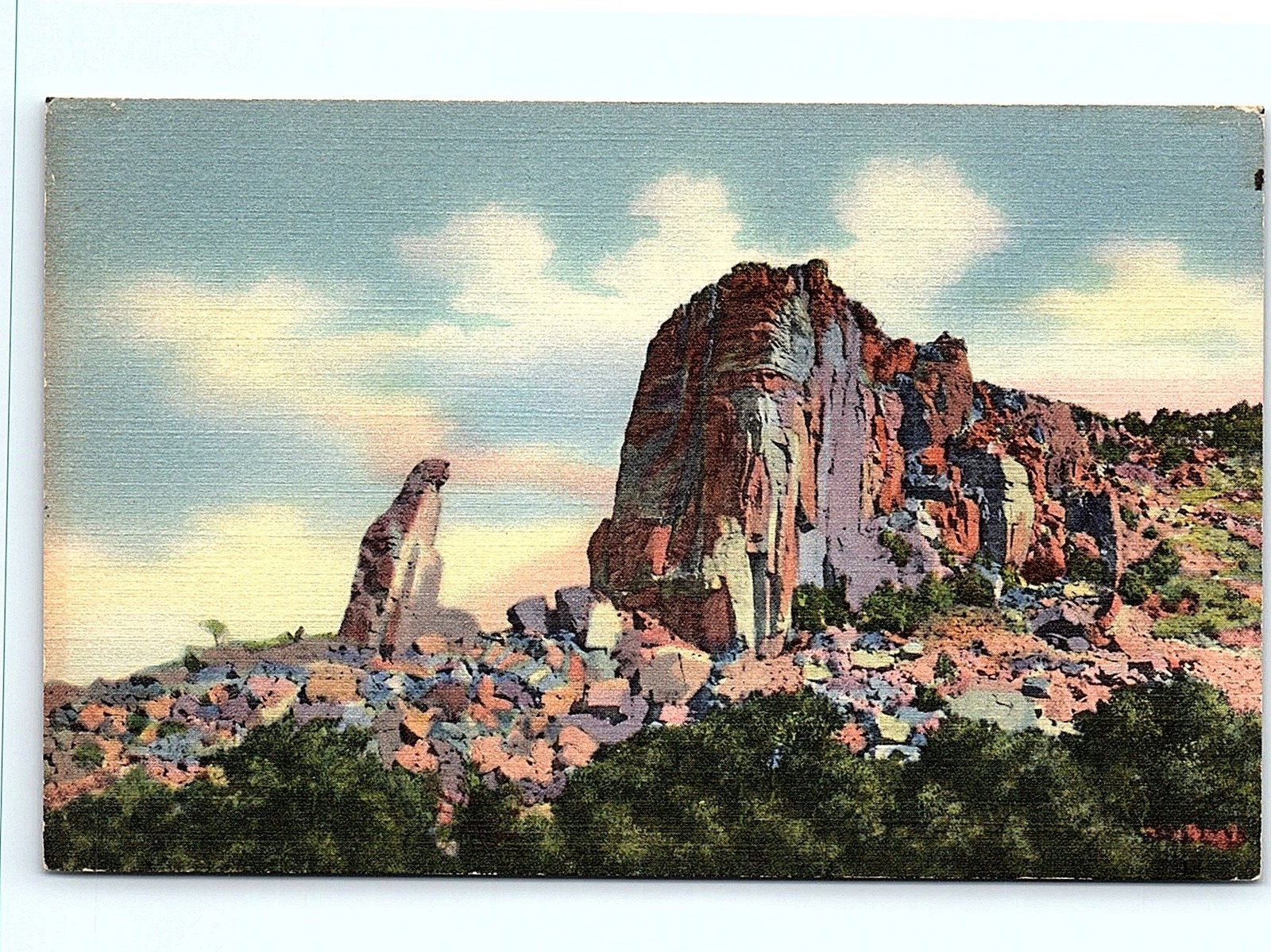 1937 Curt Teich Postcard: The Kneeling Nun, Silver City, NM 1937 Curt Teich Postcard: The Kneeling Nun, Silver City, NM