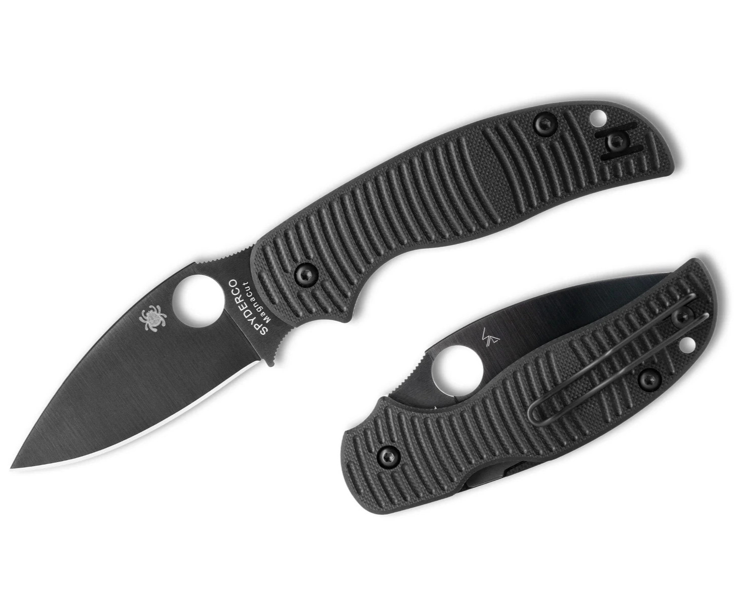 Spyderco Sage 5 Salt G10 CPM MagnaCut Black TiCN Blade Black Handle C123GPBKMCBK