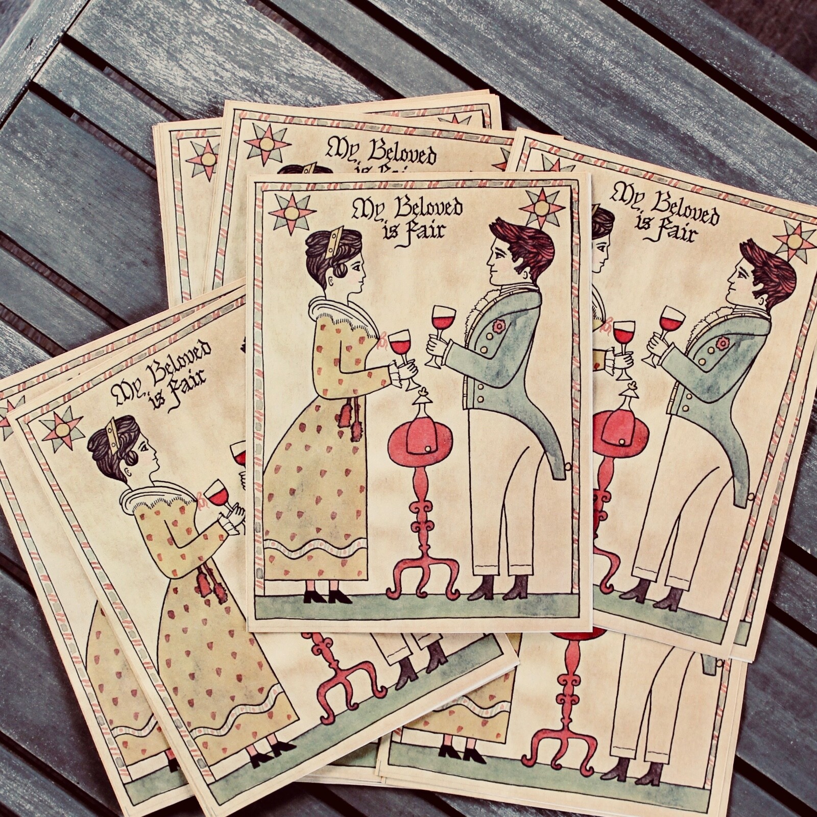 100 VINTAGE LOVE NOTE CARDS Folding Retro Notecard NEW OLD STOCK antique NOS US 100 VINTAGE LOVE NOTE CARDS Folding Retro Notecard NEW OLD STOCK antique NOS US