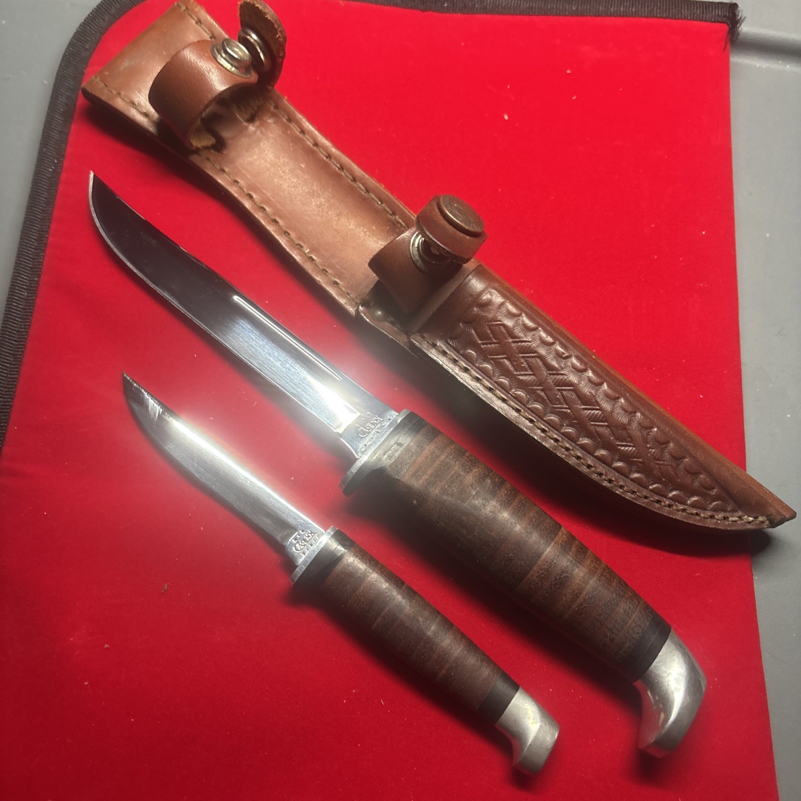 Vintage Case XX Twin Finn 2-Piece Hunting Knife Set - Stainless Steel