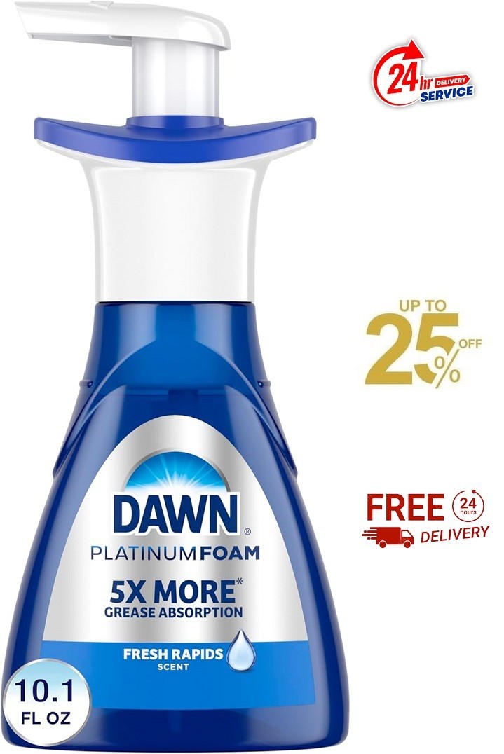 Dawn Ultra Platinum Foam Dishwashing Foam, Fresh Rapids Scent, 10.1 fl oz (Packa Dawn Ultra Platinum Foam Dishwashing Foam, Fresh Rapids Scent, 10.1 fl oz (Packa