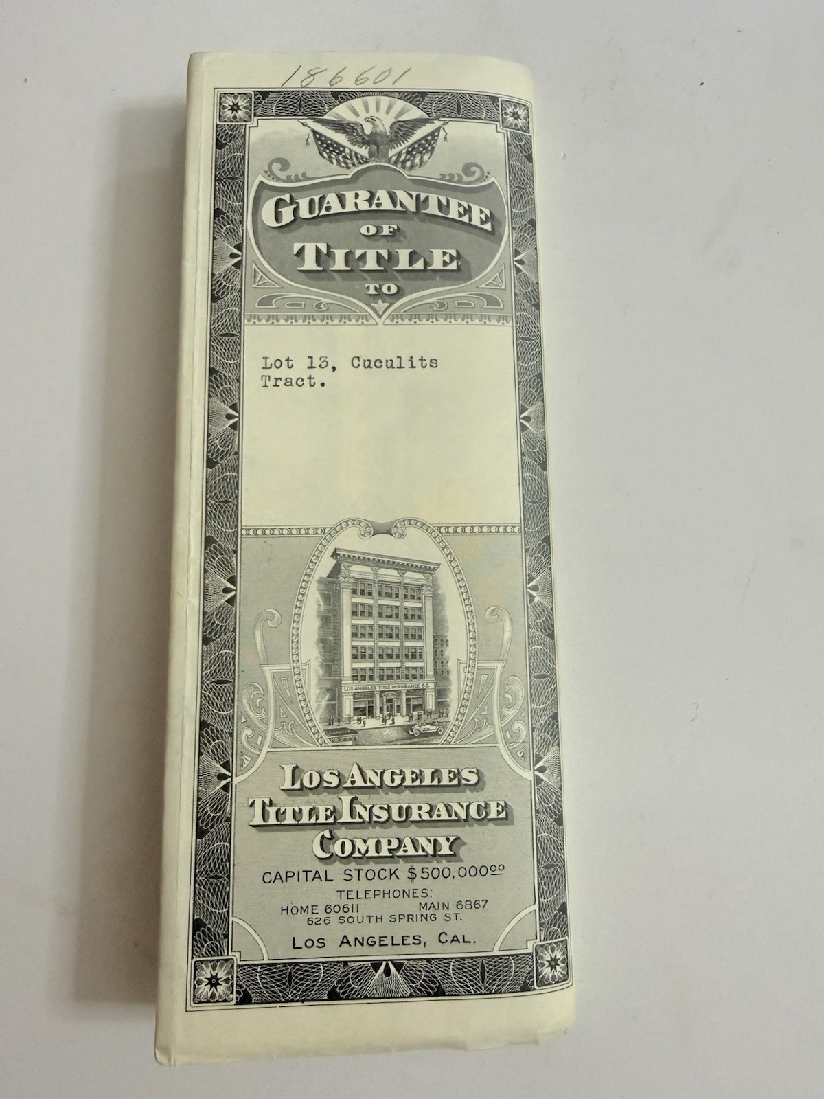Antique 1913-1921 Los Angeles California Property Deeds Title Documents